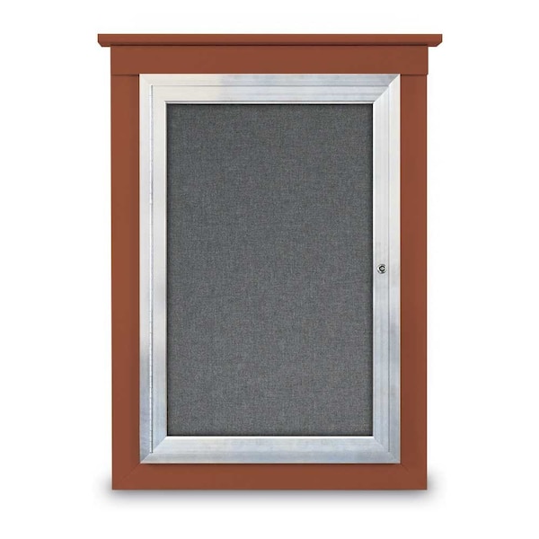 Single Door Enclosed Cathedral Letterboa, UV1302CD-BRONZE-BURGUN